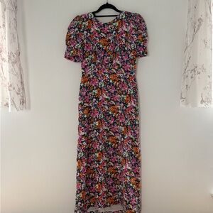 SALONI Multicolor Silk Floral Maxi Dress
